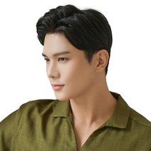 가발나라 남성 탑스타일 투블럭 리젠트 포마드 형상기억인모, 다크블랙, 1개