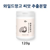 와일드망고 씨앗 종자 추출분말 가루 와일드망고차 아디포넥틴 랩틴 미국, 1개, 120g 1통