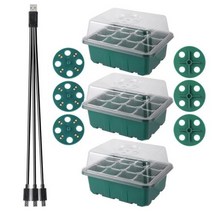led식물등 식물성장등 햇빛조명 태양벨식물등 LED 식물 조명 모종 트레이 키트 높은 커버 선전 성장 씨앗 스타터 세트 정원 온실 보육 냄비, [06] Type 6