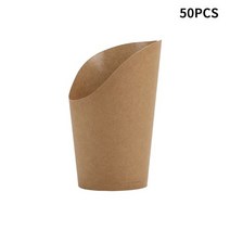 물결종이컵 크라프트종이컵 크래프트용기 50pcs 14oz 계란 와플 베이킹 용품 단단한, 갈색