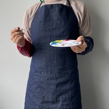 정비 미술 용접 작업용 포켓 데님 앞치마, 단품, 단품
