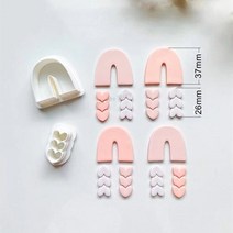 도자기 귀걸이 절단 다이 3D 프린팅 PLA 금형 DIY 프랑스 보석 펜던트 만들기 도구, [03] 1-C