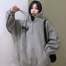 마크리 후드 티 오버핏 맨투맨 집업 티셔츠 여성의류 패션의류