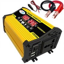 자동차인버터 소형 차량용 12v 220v 4000W, YELLOW, DC12V-AC110V, 1개