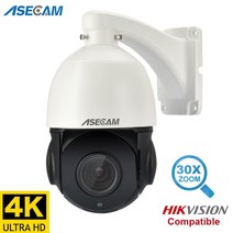 CCTV 8MP 4K IP 야외 PTZ 30X 줌 CCTV 가변 초점 돔 보안 감시카메라, 64G 카드로 4K, 협동사
