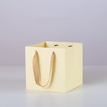 5PCS 멀티 컬러 스퀘어 선물 종이 가방 꽃 가게 화분 꽃 토트 백 테이크 아웃 음식 킹 케이크 캔디 포장 도매, 베이지