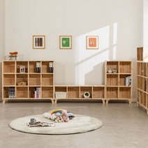 리자인가구 편백 공간박스 거실 틈새 미니 낮은 가로 세로 원목 1단 2단 3단 4단, 미니책장 1단 3칸 / 3단 3칸 (다리형), 편백나무