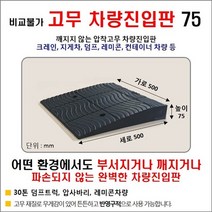 경사로X진입판 자체제작) 고무차량진입판 7.5cm (고무카업 75mm) 경사로 자동차 주차장 차량 턱받침 제작