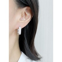 [MD 추천] 사각 큐빅 원터치 링 귀걸이 데일리 친구선물 혼주 한복 명품 스타일 20대 30대 40대 화려한