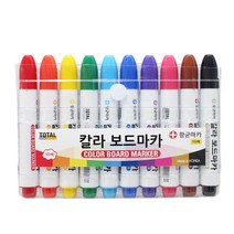 토탈하얀칠판 칼라 보드마카 10색, 혼합 색상, 5세트
