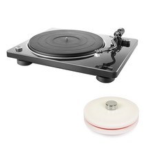 데논 DP-400 턴테이블 + 카트리지 클리닝액, 화이트