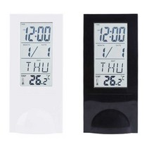 DYNN 투명 LCD 캘린더 온도시계, DYNN 투명 LCD 캘린더 온도시계-블랙
