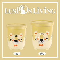 루시온 귀여운 동물 캐릭터 쓰레기통 (8L 10L) / 어린이집 키즈카페 휴지통 장난감정리함, S(8리터), 1개, 동물 캐릭터 쓰레기통[호랑이]