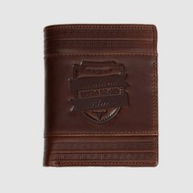 천연소가죽 심플 브라운 중지갑