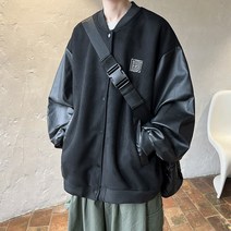 대박 남자 사슴털 점퍼 패치 야구복 점퍼 플러스
