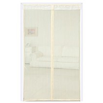 SKANDSALO 출입구 붙이는 모기장 방충망 방 문 창문 자석 자동 방충 커튼 문발 바란스 부착, 120x230+화이트+베이지골지망사
