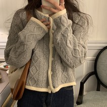 코코블랑 러블리 라이닝 피셔 니트자켓