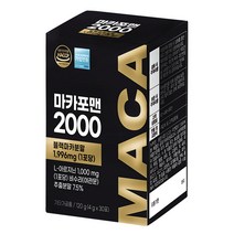 마카포맨2000 블랙마카 식약처 허용 최대함량 1996mg 아르기닌 야관문 동충하초 스틱 4박스, 4박스/120포/480g