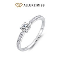 심플 모이사나이트 100% 925 순은 여성 반지 원형 밝기 절단 양질의 다이아몬드 테스트 우아한 보석