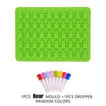 계량 거미 곰 금형 dropper diy 공룡곰심장 및 미니 도넛 발렌타인 데이 파티 베이킹 금형과 실리콘 초콜릿, xiong01