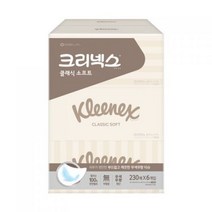 크리넥스 클래식 천연펄프 미용티슈 2겹, 2개, 6개입