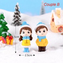 책꽃이 돌 음식모형 연인 커플 미니어처 미니 인형 DIY 테라리움 피규어 요정 정원 장식 발렌타인 데이 선물 홈 액세서리 세트 당 2 개, 13 13