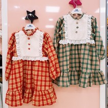 여아쇼핑몰 쁘띠앙팡 @50%할인@ 징글벨~ 징글벨~ 크리스마스가 연상되는 여아원피스 초딩원피스 (4~10세)
