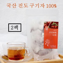 경성건강원 구기자차 티백 국산 진도 구기자 100% 구기자열매 건구기자 고지베리 베타인 루틴 리네롤산 효능 무첨가 먹는법 삼각티백, 30티백  2팩