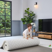 카라즈 돌돌이 PVC 롤매트 폭110cm 층간소음 생활방수 거실 아기 안전 놀이방 매트, 헤링본