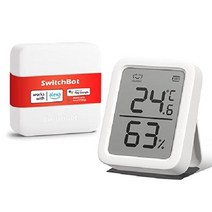 SwitchBot 스위치봇 방수 스마트 온습도계 Alexa 온도계 습도계 알렉사 구글 시리 지원가능, 온습도계 플러스 + 허브 미니
