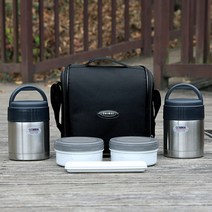 코스모스 알찬 다용도 두개도시락 WJ-835 올스텐 (0.7L+0.7L) 보온도시락/보온보냉도시락