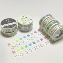 마스킹테이프 Shape 도형시리즈 / 다이어리 꾸미기 / 다꾸, Black Circle