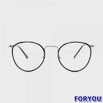 ForU67 블랙 원형 완테 안경 금속테안경 메탈안경 패션 패션안경 뿔테안경 티타늄안경