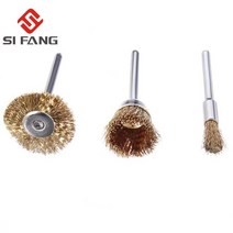 연마브러시 소형Stainless Steel Wire Wheel Brush dremel rotary tool for mini drill Polishing Accesso, 01 3pcs brass brushes