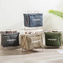 레나에너지 캠핑 접이식 쓰레기봉투걸이 바스켓형, 카키 브라운