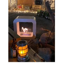 에탄올 벽난로 야외 바 빌라 펜션 실내 집들이선물 인테리어 소품, 01. 화이트