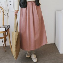 872 레이디 코듀로이스커트/ 포근하고 따뜻한 밴딩 주름 롱스커트/ -77 4color