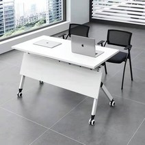 접이식 회의 테이블 바퀴 연수용 수업 책상 회의실 학원 상담 세미나실 폴딩 세미나, 가로 1200 세로 400 높이 750mm