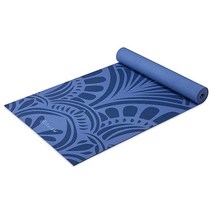 Gaiam 프리미엄 프린트 엑서사이즈 피트니스 요가 필라테스 스트레칭 매트요가 바닥 운동용 미끄럼 방지 페이즐리 라군 5mm (05-64065), Mantra Classic BlueGaiam