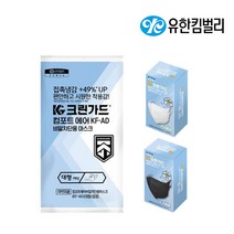 크린가드 컴포트에어KF-AD 여름용마스크 쿨마스크20매, 컴포트에어 비말차단 블랙(중형), 20개