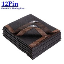 어닝 35 ~ 90% 차광 자외선 방지 블랙 HDPE 차양 그물 야외 식물 커버 전망대 캐노피 햇빛 차단제 농장 온, 04 12 Pin Net_18 2.5mX5m