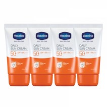 바세린 데일리 선크림 SPF50+ PA+++, 50ml, 4개