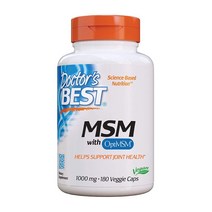 Doctors BEST MSM 엠에스엠 옵티MSM 1000 mg 180 베지 캡슐, 1개, 180개입