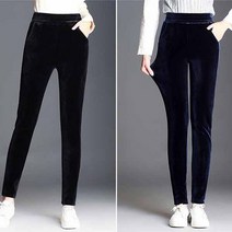 빅사이즈 여성 벨벳 밴딩 팬츠 바지(S~6XL)