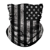 넥 가이터/안면 마스크/안면 스카프/안면 반다나/UV 보호 오토바이 사이클링 라이딩 러닝 헤드밴드, A-flag Black