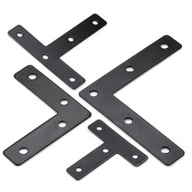 아이베란다 블랙코팅 평철 브라켓 T자 ㄱ자 꺽쇠 연결철물, T80(80×80mm)