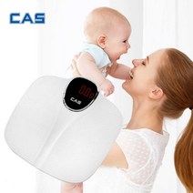 카스 CAS 유아 애견 체중계 BHE-100 아이 아기 안아서 저울, 화이트