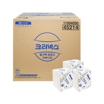 크리넥스 45214 벌크팩 화장지 냅킨 250매(2겹) 60밴드 15000매, 흰색
