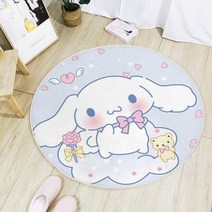 귀여운 산리오 헬로 키티 시나모롤 쿠로미 마이멜로디 러그 침실 침대 아이방 거실 인테리어 포인트 특이한 이쁜 발판 둥근