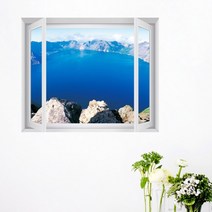 [바보사랑] iw524-백두산천지_창문그림액자(중형)[꾸밈], 타입선택:G타입-모던블랙, 상세 설명 참조